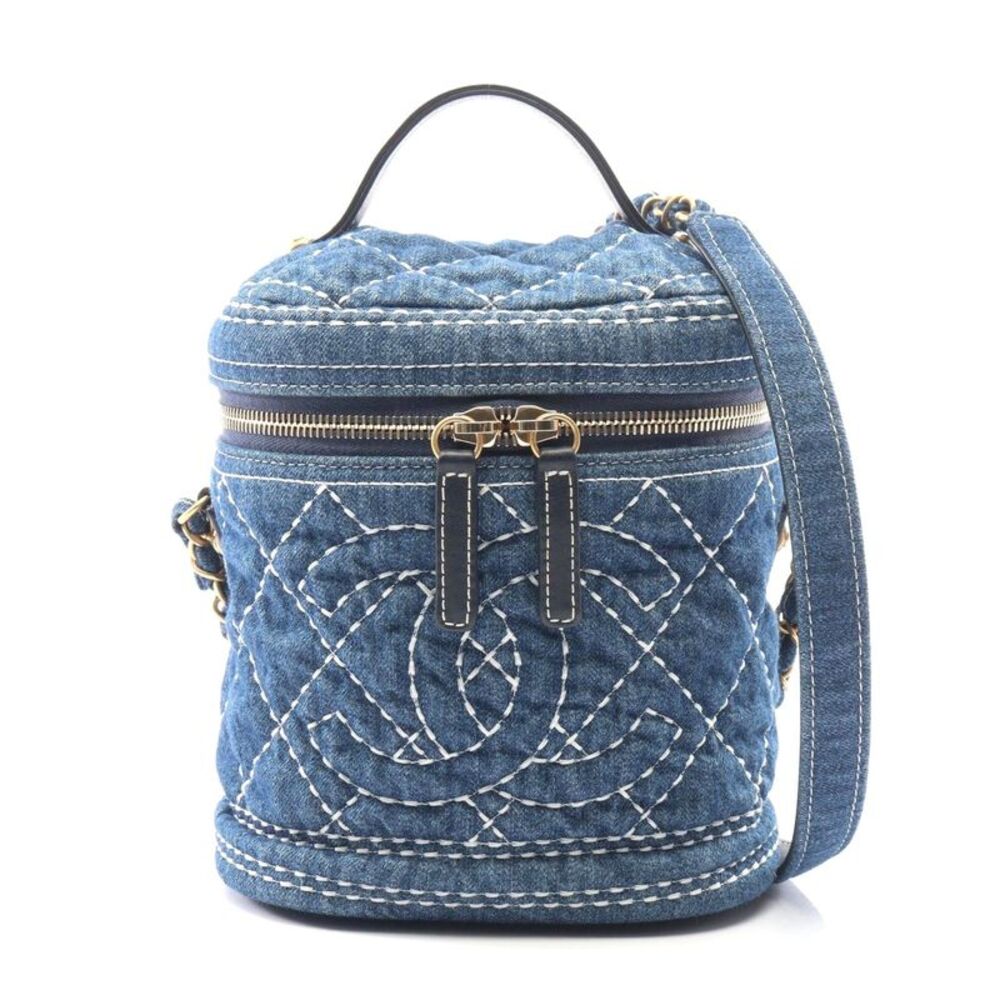 Chanel Denim Leather Vanity Bag 2WAY